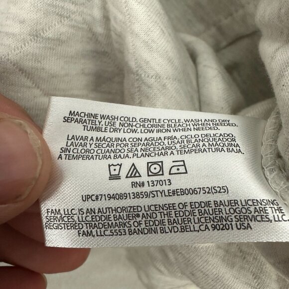 Eddie Bauer Womens Size M Quilted Snap Pullover Sweatshirt Gray - Picture 4 of 5